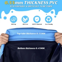 Almohadilla de agua para perros adecuada para niños y mascotas, juguetes de agua para piscina engrosados ​​antideslizantes de 100 cm, almohadilla de agua para exteriores adecuada para perros - Celeste - Ver 5