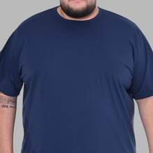 Character Design Shirt Plus Size Men's T-Shirt - Navy Blue - View 4