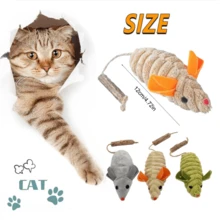 Conjunto de Brinquedos para Gato - Camundongos de Pelúcia e Varas de Catnip e Videira de Prata | Presente de Feriado para Gatos e Gatinhos