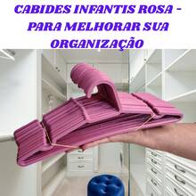 Kit Of 10 Baby Pink Children's Hangers, Reinforced Plastic - 淺粉色 - 查看 9