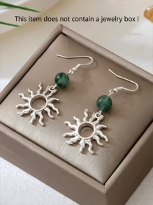 1 Pair Fashionable Hollow Sunflower Design Earrings For Women, Suitable For Daily Wear, Banquet, Party