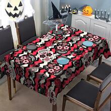 1/20 szt. Żywy obrus na Halloween - Atrakcyjny obrus z motywem czaszki - Idealny na Halloween, imprezy tematyczne i wystrój domu, dekoracje, ochronne obrusy, dekoracje na imprezy - Wielokolorowe - Zobacz 6