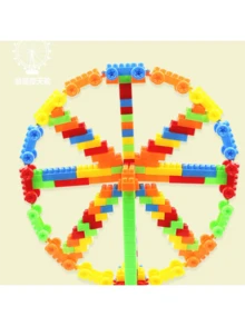 Children's Large Building Blocks Plastic Toy, DIY Assembly Early Education Puzzle Toy, Preschool Gift, Halloween, Christmas Gift - Multicolor - View 8