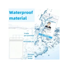 Vertical Card Holder With Neck Lanyard & Retractable Clip – Clear Waterproof ID Case For Office, School & Conferences