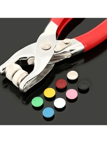 50/100/200 件彩色实心和空心按扣，不锈钢钳子按扣套件，适用于工艺品、缝纫、手工制作、服装、裤子、围兜、帽子、鞋子、雨伞、缝纫初学者安装教程（按扣颜色随机） - 彩色 - 查看 7