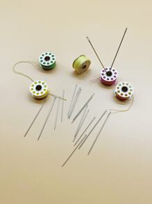 18pcs/20pcs/40pcs Stainless Steel Hand Sewing Needles, Suitable For Regular Sewing, Embroidery, Quilting, Elastic Fabrics - Silver - View 3