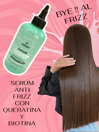 Serum Queratina Con Biotina  250ml Para Reducir El Frizz Para Todo Tipo De Cabello Alisador Ideal Para Cabello Encrespado Cabello Rizado Cabello Áspero Suaviza Los Molestos Cabellos Sueltos  Luce un Cabello Perfecto  Con Serum Anti-Frizz  Cabello Lacio Hermoso Manejable