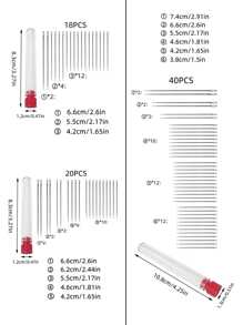 18pcs/20pcs/40pcs Stainless Steel Hand Sewing Needles, Suitable For Regular Sewing, Embroidery, Quilting, Elastic Fabrics - Silver - View 8