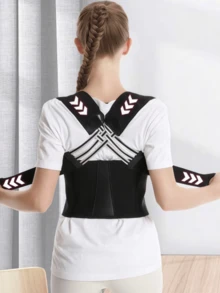 Adjustable Posture Corrector For Men & Women, Back & Shoulder Support Brace, Upper Spine Alignment, Pain Relief, Sitting, Standing & Office Posture Trainer. Neck & Shoulder Support Adjuster, Suitable For Daily Wear, Clavicle Stabilizer, Promotes Healthy Posture, Gym Accessory.