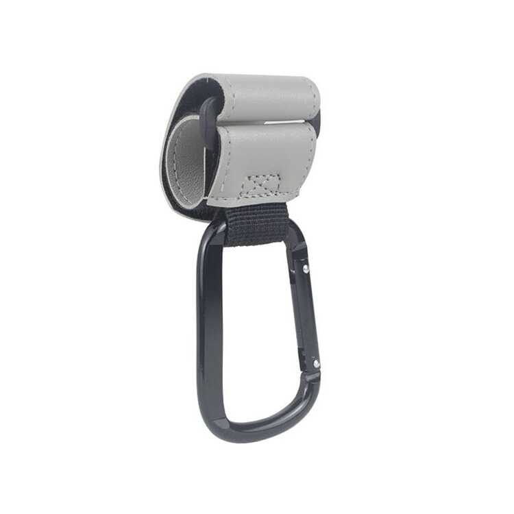 2 件婴儿推车皮革和铝合金挂钩，方便婴儿推车钩环钩用于悬挂尿布袋，婴儿推车、汽车或购物车通用配件 - 多色 - 查看 11