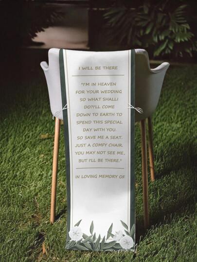 Wedding, Event, Party, Conference Reserved Seat Sign Banner - Linen-Like Wedding Decor, Includes Condolences, Bereavement Gifts, Bridal Shower And High Chair Reservation Items