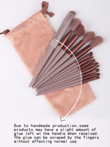 15 pièces Ensemble de pinceaux de maquillage, 13 pinceaux de maquillage et 2 éponges de maquillage, utilisation double humide et sèche, outils de maquillage essentiels, cadeau idéal pour Noël, Nouvel An, Fête des Mères, Remise des diplômes