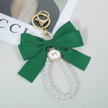 Elegante y de moda llavero colgante con lazo de cuentas - Rosa - Ver 5