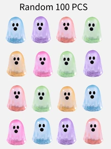 100/50/20/10/1 件万圣节夜光迷你鬼魂，有趣的装饰礼物万圣节派对装饰，适用于万圣节、主题派对、DIY 派对装饰配件、桌面装饰、花园装饰 - 彩色 - 查看 7