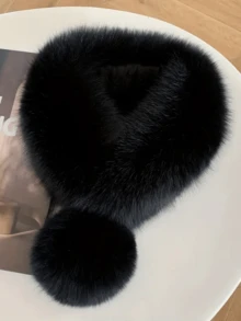 1pc Women's Fluffy Scarf, Fashionable Versatile Neck Warmer, Fluffy Collar, Neck Warmer Accessory, Windproof Warm Accessory For Casual Outdoor Wear For Dress - Multicolor - View 6