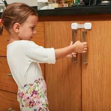 10/7/5/6/3/1pc 7.4in*1.4in White Adjustable Multi-Function Baby Safety Lock, No Drilling Required, Suitable For Drawers, Refrigerators, Cabinets - Multicolor - View 5