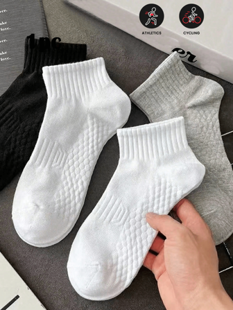12pcs Of Breathable Sports Socks, Unisex Odor-Resistant Short Socks, Moisture-Wicking Anti-Bacterial Lightweight Ankle Socks For Workout And Casual Wear, Autumn/Winter(2/6/12pcs)