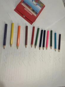 12pcs Colored Pencils Decor Shorts, Suitable As Christmas Gifts For Kids, Stationery For Office Drawing & Writing, Student Art Painting, Includes Painting, Doodle, Art And Colored Pencil Rewards (12pcs/1 Box),For School Supplies,Back To School - Multicolor - View 8