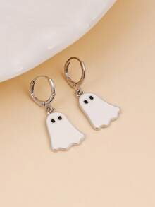 1 对可爱有趣的行走鬼耳环，适合女性万圣节派对装饰 - 幽靈耳環 - 查看 11