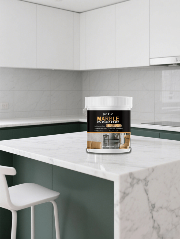 Marble Polishing Paste, Kitchen Quartz Countertop Scratch Cleaner, Tile Stain Remover & Brightener, Renovate & Shine, Waterproof & Dirt-Resistant, Deep Conditioning, Easy Absorption, Natural Ingredients, Prevent Aging, Shine, Maintenance, Waterproof & Anti-Fouling Care, Suitable For Marble, Engineered Stone, Quartz, Tile, Granite, Faux Marble