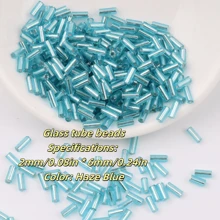 20g/50g/100g 时尚多彩夜光玻璃管珠，DIY 珠宝制作用品，适用于手链、项链、服装装饰、手工艺品 - 2X6玻璃管珠 - 查看 43