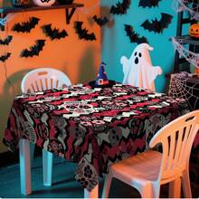 1/20 szt. Żywy obrus na Halloween - Atrakcyjny obrus z motywem czaszki - Idealny na Halloween, imprezy tematyczne i wystrój domu, dekoracje, ochronne obrusy, dekoracje na imprezy - Wielokolorowe - Zobacz 11