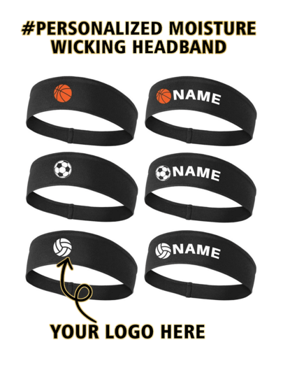 Customized Sports Headband - Elastic Moisture-Wicking Headband For Running, Sports, Travel, Fitness, Basketball, Suitable For All Boys/Girls/Teenagers