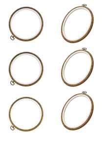 复古绣花箍 - 圆形/椭圆形仿木纹绣花箍，适用于刺绣工艺品、缝纫和 DIY 十字绣框架的辅助工具