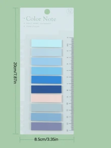 800 tờ/gói, 4 kiểu giấy nhớ PET trong suốt, tab ghi chú, tập ghi nhớ màu nhạt, nhãn dán chỉ báo, 4 kiểu hỗn hợp 1 gói, dùng cho đồ dùng học tập, trở lại trường - Nhiều màu - Xem 9