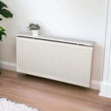 Rounded-Edge Floating Radiator Shelf With Included Brackets, No Need For Drilling - 白色 - 查看 1