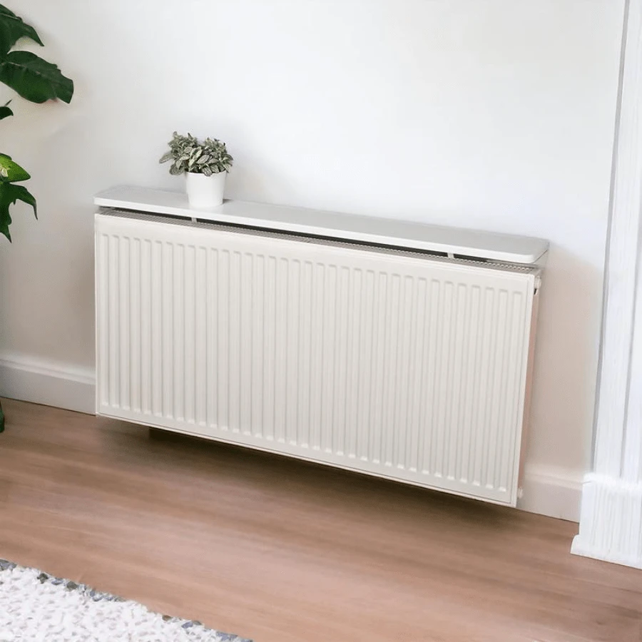 Rounded-Edge Floating Radiator Shelf With Included Brackets, No Need For Drilling - 白色 - 查看 1