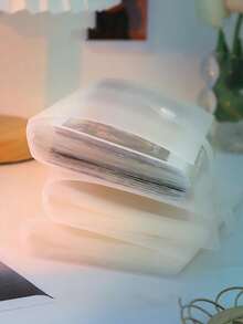 1个300张/240张/84张便捷透明磨砂相册，大容量收藏相册，适用于3寸照片、偶像卡、名片、身份证、邮票、门票、照片、卡片等物品 - 透明相簿 - 查看 7