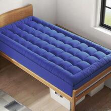 Plush Twin XL Mattress Topper For College Dorm - Extra Long Twin Mattress Pad Cover, Cooling Pillowtop With Deep Pocket, Hypoallergenic Down Alternative Filling, Breathable & Soft Bed Topper - 寶藍色 - 查看 1
