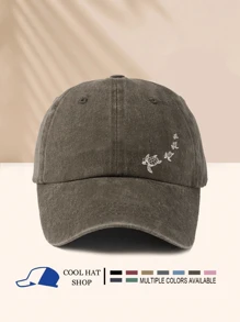 1pc Washed Casual Baseball Cap With 4 Cute Sea Turtle Design, Fashionable & Versatile, Sun Protection, Suitable For Outdoor Sports, Adventure, Beach Vacation, Unisex