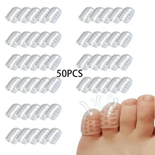 10 piezas de cubiertas de silicona antifricción para los dedos de los pies, separadores de gel para los dedos con diseño antifricción, cubiertas de gel transpirables para los dedos de los pies, accesorios suaves de cuidado de los pies, cubiertas para los dedos de los pies sin olor, tubos antifricción y ampollas para los dedos pequeños