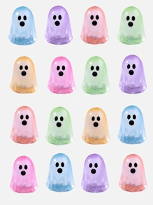 100/50/20/10/1 件万圣节夜光迷你鬼魂，有趣的装饰礼物万圣节派对装饰，适用于万圣节、主题派对、DIY 派对装饰配件、桌面装饰、花园装饰 - 彩色 - 查看 3