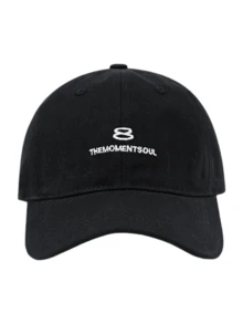 1 pezzo Cappellino da baseball stile classico con ricamo del numero "8" e scritta "THE MOMENT SOUL", design elegante, regolabile, adatto per uomo e donna, perfetto per uso quotidiano, attività all'aperto e protezione estiva