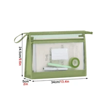 A4 Mesh Document Bag With Zipper – Waterproof Office File Organizer Pouch With Label Pocket For School & Work