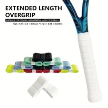 Tay cầm vợt tennis 6 món, cao su phẳng thấm mồ hôi và chống trượt, tăng cường tiếp xúc giữa tay và vợt, ngăn ngừa trượt trong các cuộc thi đấu căng thẳng, giữ cho tay cầm chắc chắn và tay khô ráo, thấm hút mồ hôi hiệu quả, mềm mại và hấp thụ sốc - Nhiều màu - Xem 1