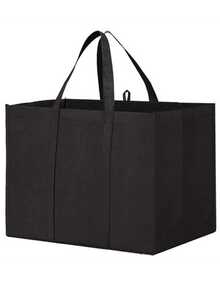 1pc Thick Large Capacity Foldable Tote Bag, Reusable Shopping Bag With Long Handles, Suitable For Groceries And Clothes - Multicolor - View 10