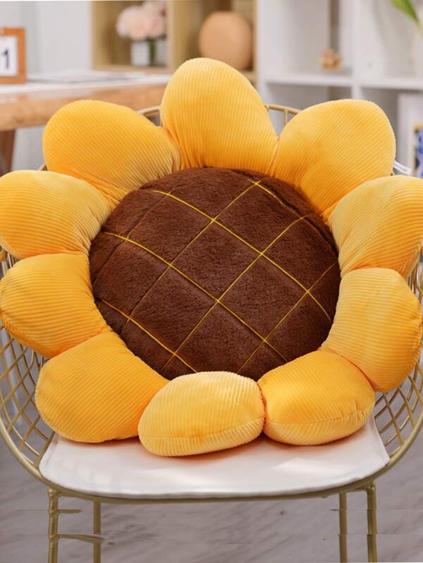 Molutian 2 Size Sunflower Pillow Living Room Sofa Decoration Cushion Bed Headrest Seat Cushion Plush Tatami Bay Window Pillow Flower Sunflower Pillow Cushion Plush Toy Cute Cartoon Anime Sunflower Crystal Soft Cushion Plant Anima