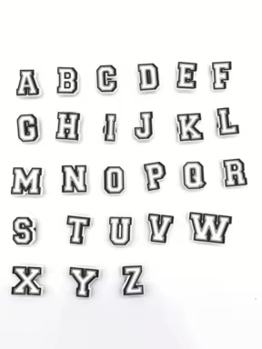 1 pieza Accesorio de decoración personalizado con letra de vuelta a la escuela, adecuado para estudiantes, regalo para amigos, aplicable a zuecos, zapatos de jardín, sandalias, zapatos de plataforma de verano, accesorios de calzado simples y elegantes