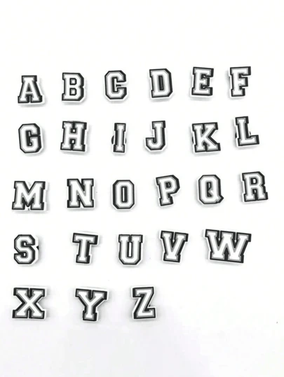 1pc Personalized Fashion Back To School Letter Shoe DIY Decor Accessory, Suitable For Students, Gift For Friends, Applicable To Clogs, Garden Shoes, Sandals, Summer Platform Shoes, Simple And Stylish Shoe Accessories