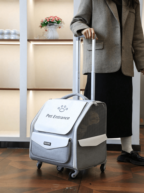 1 pièce Grand sac de transport multifonction pour animaux de compagnie, poussette pour animaux de compagnie, sac de poussette transparent portable pour animaux de compagnie, sac à dos respirant pour animaux de compagnie, convient pour la randonnée et le camping
