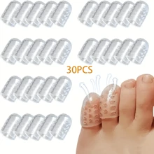 10 piezas de cubiertas de silicona antifricción para los dedos de los pies, separadores de gel para los dedos con diseño antifricción, cubiertas de gel transpirables para los dedos de los pies, accesorios suaves de cuidado de los pies, cubiertas para los dedos de los pies sin olor, tubos antifricción y ampollas para los dedos pequeños