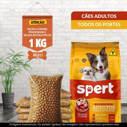 Ração Para Cachorro Spert Premium Especial Cães Adultos a Granel – Sabor Carne e Frango | 23% Proteína | Embalagem Selada por Quilo