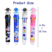 10-In-1 Multicolor Ballpoint Pen Set With Astronaut Design, 2 Pack