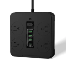 Eight-In-One Smart Power Strip With Multi-Function USB Socket With Long Line Switch, Porous Home High-Power Patch Panel - US B Type Plug(110-127V) - View 8