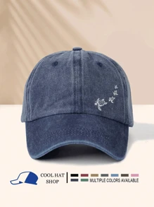 1pc Washed Casual Baseball Cap With 4 Cute Sea Turtle Design, Fashionable & Versatile, Sun Protection, Suitable For Outdoor Sports, Adventure, Beach Vacation, Unisex