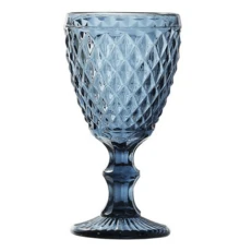 ARISE - Set de 6 Copas de Vino 350ml en Colores Azul, Morado y Transparente – Copas Elegantes de Cristal para Vino Tinto o Blanco – Ideal para Fiestas, Bodas, Cena Romántica, Decoración de Mesa o Regalo - Azul - Ver 3